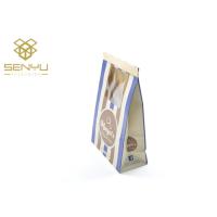 Buy cheap Candy Food Grade Kraft Custom Printed Paper Grocery Bags Zipper Sealing product