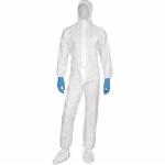 2020-nCov new Coronavirus 25G PP White Disposable Coveralls With Hood And Shoe