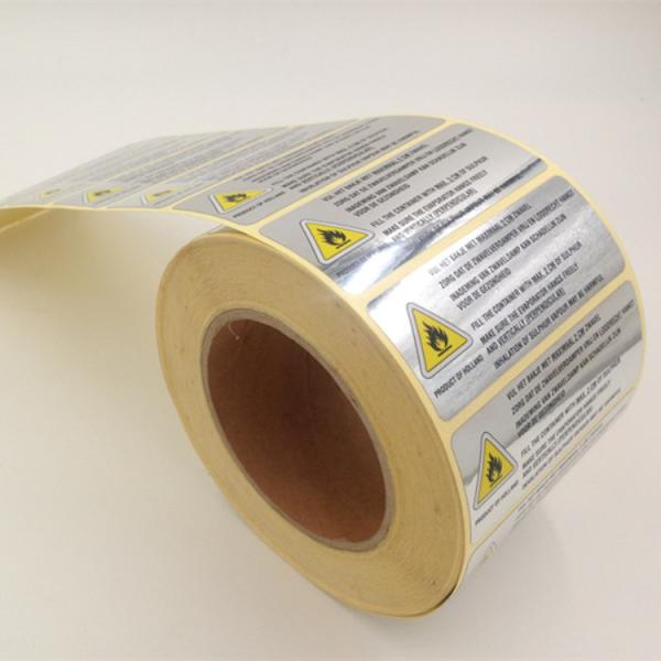 Buy cheap Self Adhesive Aluminum Printing PET Silver Foil Stickers from wholesalers