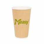 Large Capacity Ripple Paper Cups Skid-proof For Cappuccino / Latte