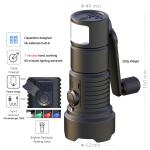 Hand Crank Generator Emergency Flashlight Mobile Phone Charger Outdoor Camping