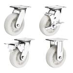 400kg Loading 4" Nylon Heavy Duty Casters With Side Brake Wholesale
