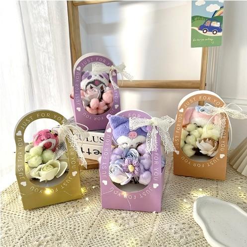 Buy cheap Creative Chinese Valentine's Day Gift Cartoon Plush Doll Flower Basket with Multiple Color Options from wholesalers