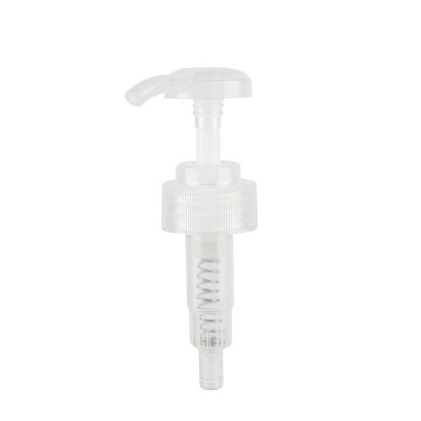 Buy cheap Transparent Striped 28/410 Lotion Pump Spiral Bottom Locking Liquid Dispenser Pump from wholesalers