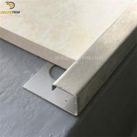 Buy cheap Square Edge Brushed Stainless Steel Tile Trim 10mm For Decorative product