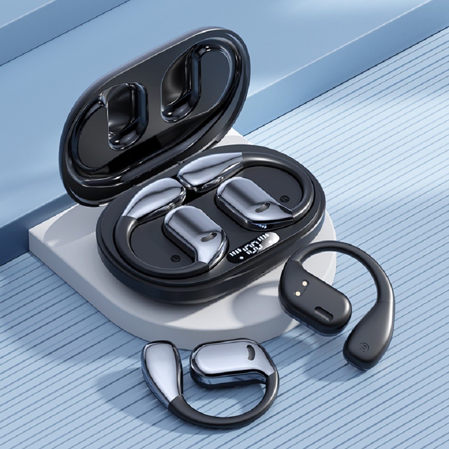 Bluetooth 5.4 TWS earbuds, Titanium Composite Diaphragm Speaker, 6H Playtime with 300mAh Charging Case, Digital Battery Display.