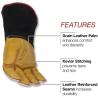 Buy cheap Yellow Black Weld Glove Reflective Waterproof 4 Layer Heat Shield Welding Glove Xl Leather Gloves 41cm For Welding from wholesalers
