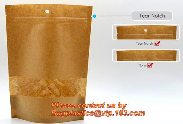 Buy cheap Foil Kraft Paper Bag Coconut Packaging Bags Doypack with Clear Window,500g 1kg 16oz Zip lockkk Food Packaging Bag Customize from wholesalers