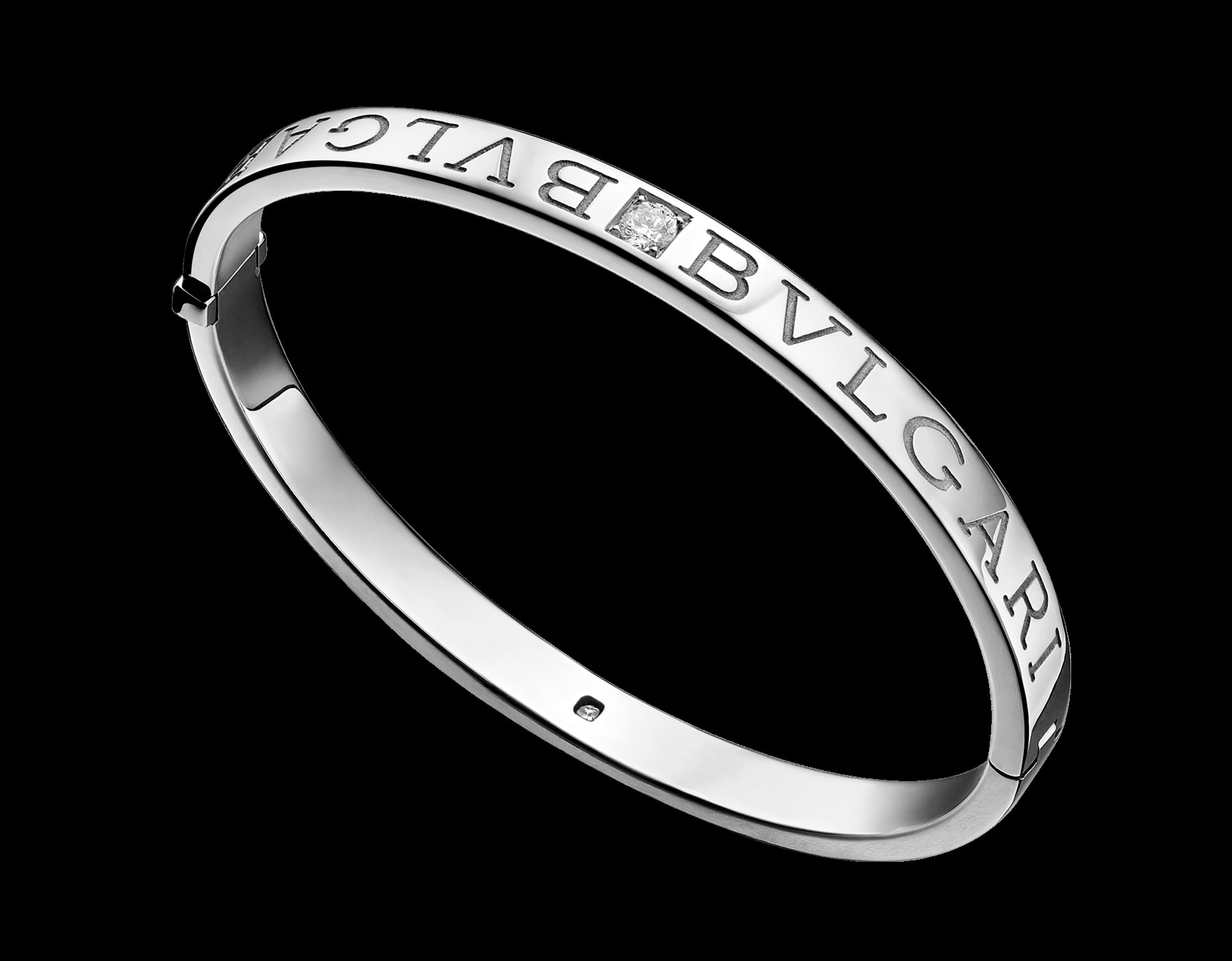 bracelet in 18 kt white gold with diamonds Also available in pink and yellow gold