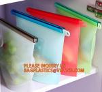 Reusable Storage Bags Silicone Food Preservation Bag, Eco Friendly and BPA Free,