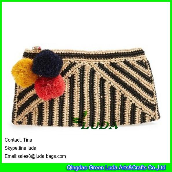 Buy cheap LUDA wholesale handbags fashion raffia bags striped straw women clutch from wholesalers