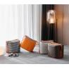 Buy cheap Nordic Creative Saddle Handheld Leather Stool Light Luxury Sofa Footstool Furniture from wholesalers