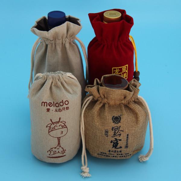 Buy cheap Anti Theft Hessian Drawstring Bags , Natural Color Small Jute Bags For Girl from wholesalers