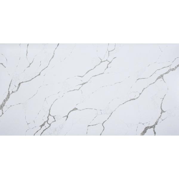 Buy cheap Striped White Quartz Countertops 3200x1600mm Quartz Kitchen Worktops from wholesalers