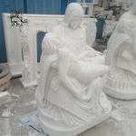 Marble Pieta Statue Mourning of Christ Life Size Virgin Mary Jesus Saint Madonna