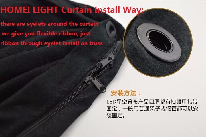 Hot selling LED star cloth LED Star Curtain for Wedding Decoration Curtain