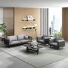 Buy cheap OEM Light Luxury Italian Modern Leather Sofa Coffee Table Set for Office Furniture from wholesalers