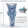 Buy cheap Brushed Pattern Shark Blanket Hoodie Super Soft Flannel Wearable for Adults and Children from wholesalers