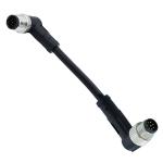 Rigoal PUR / PVC Molded M8 To M12 Cable 26AWG-22AWG Waterproof IP68