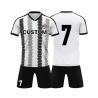 Buy cheap 7 Black White Custom Team Jersey V Neck Football Training Jerseys from wholesalers