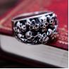 Buy cheap Thai Vintage Sterling Silver Skeleton Skull Men's Band Ring (R6030808) from wholesalers