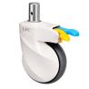 Buy cheap White TPR+ABS Medical 5 Inch Double Brake Casters With Twin Wheel from wholesalers