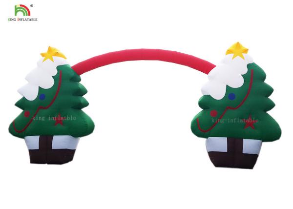 Buy cheap EN14960 Inflatable Advertising Products 11*5 m Blow Up Christmas Tree Arches Santa from wholesalers