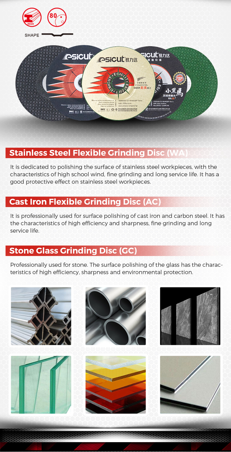 Customized Gc36 Gc60 Gc46 Flexible Grinding Disc For Porcelain Tiles