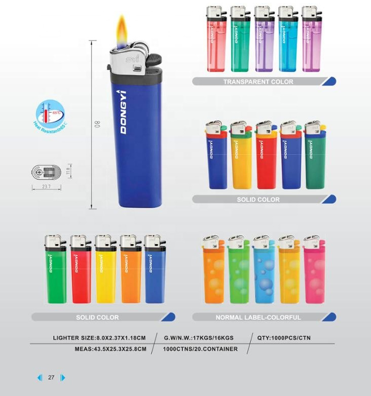 Manufacturer Wholesale Cigarette Lighter Disposable Plastic Flint Lighter