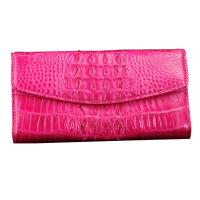 Buy cheap Exotic Real Crocodile Skin Women Large Trifold Wallet Genuine Alligator Leather product