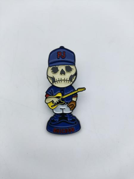 Buy cheap Cute Anime Metal Brooch Pin Skeleton Guitarist Color Filling Diecasting from wholesalers