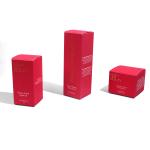 Custom Skincare Boxes With Solid Red Texture Paper face cream box desigh