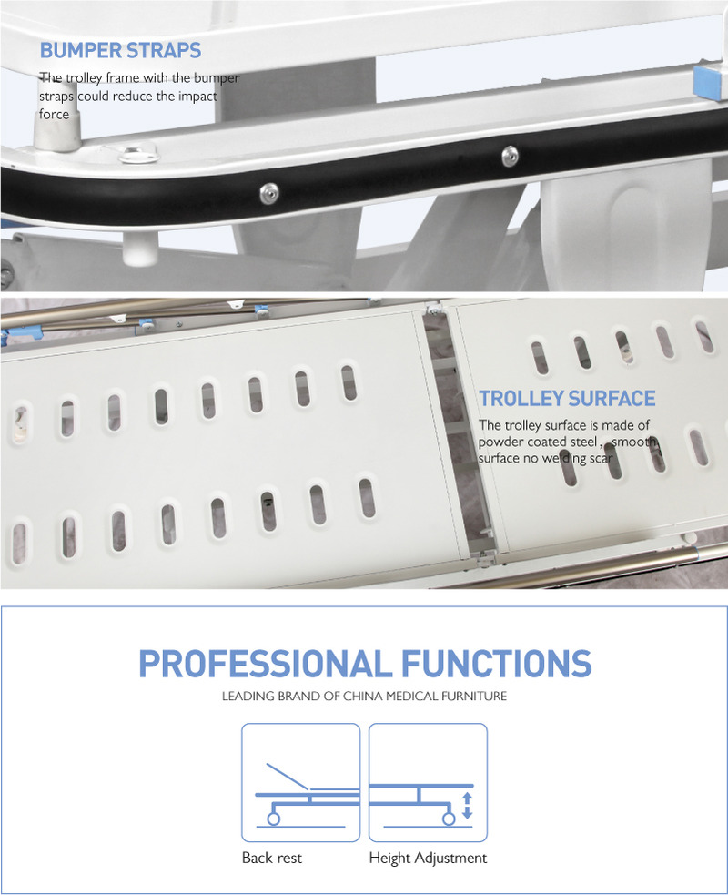 Comfortable Patient Trolley Medical