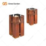 Corten Steel Bbq Charcoal Grill Table 3mm Thickness