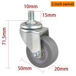 2 Inch Metal Caster Wheels 50mm Swivel Castors With Brakes