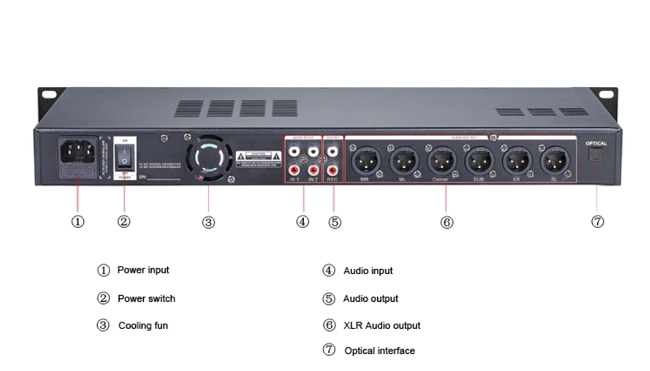 Digital Karaoke Sound Mixer 20KHz RS232 Audio Effector