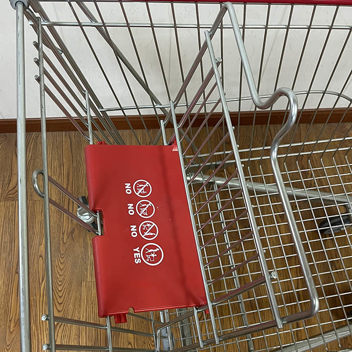 180L Grocery Galvanised European Market Supermarket Trolley with Coin Lock