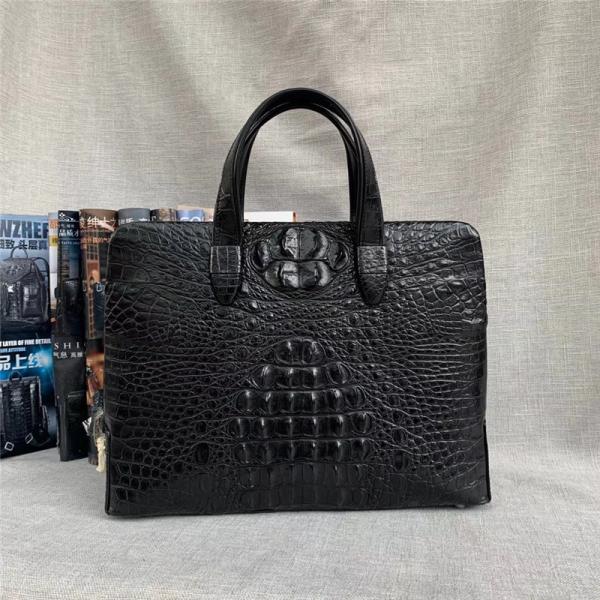 Buy cheap Authentic Real Crocodile Skin Password Coded Businessmen Briefcase Laptop Bag Genuine Alligator Leather Male Handbag from wholesalers