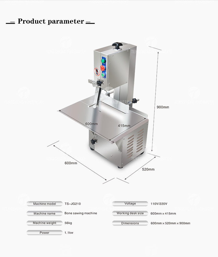 Slaughterhouse Sawing Frozen Meat Processing Machine SS Fish Bone decomposition