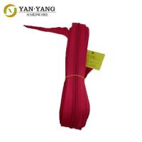 Buy cheap Red color NO. 5 Long Chain nylon zipper Metal Brass Nickle Teeth product
