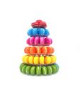6 Tier White 1mm Plastic Macaron Packaging Macaron Wedding Display