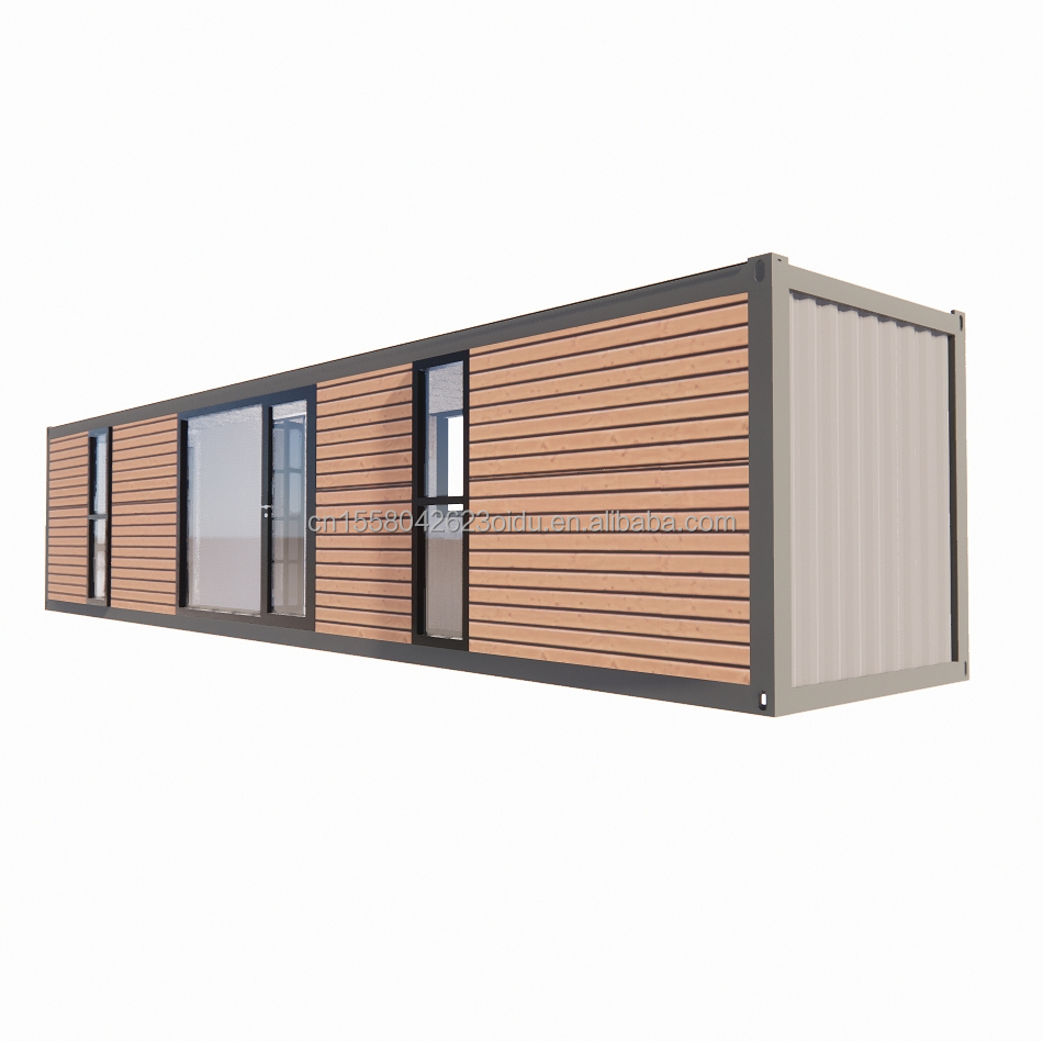 Modern Simple Shop Customized 20f 40ft Prefabricated Expandable Wooden Container House with 2 Large Bedroom in Simple Style