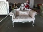 Formal Motif Fabric Decorative Antique French Sofa Hand Crafted Living Room