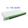 Buy cheap 1U Rack Mount 1 × 64 SM Fiber Optic PLC Splitter SC/APC Box 19 Inches white from wholesalers
