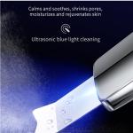 EMS Micro Current Ultrasonic Cleaner Scrubber Red And Blue Light 45 Degree