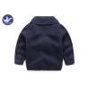 Buy cheap Lapel Collar Boys Navy Blue Cardigan Sweater , Children's Knitted Jackets Cotton from wholesalers