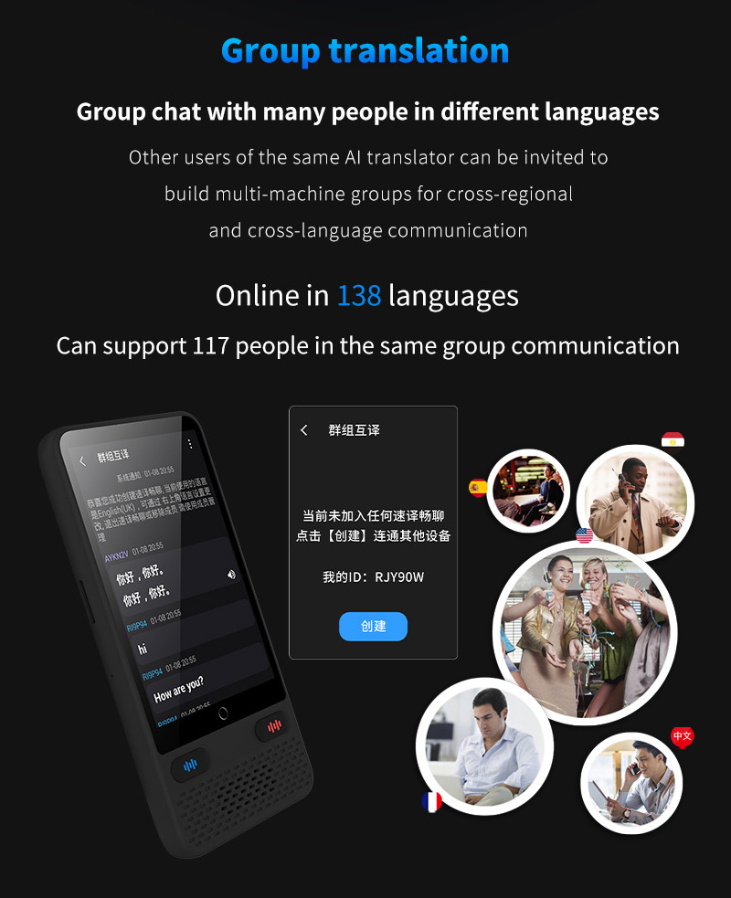 New Version Portable Voice Language Translator Device Offline Language Translator Leaning S85 Smart Translator