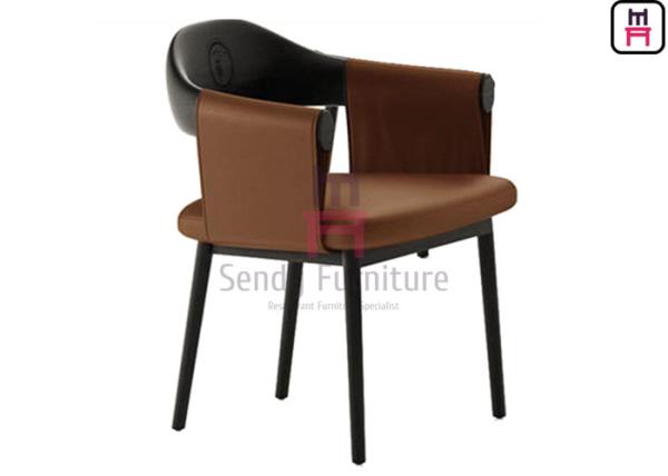 Buy cheap Leather Upholstered Suspending Back Dining Chair with Armrests from wholesalers