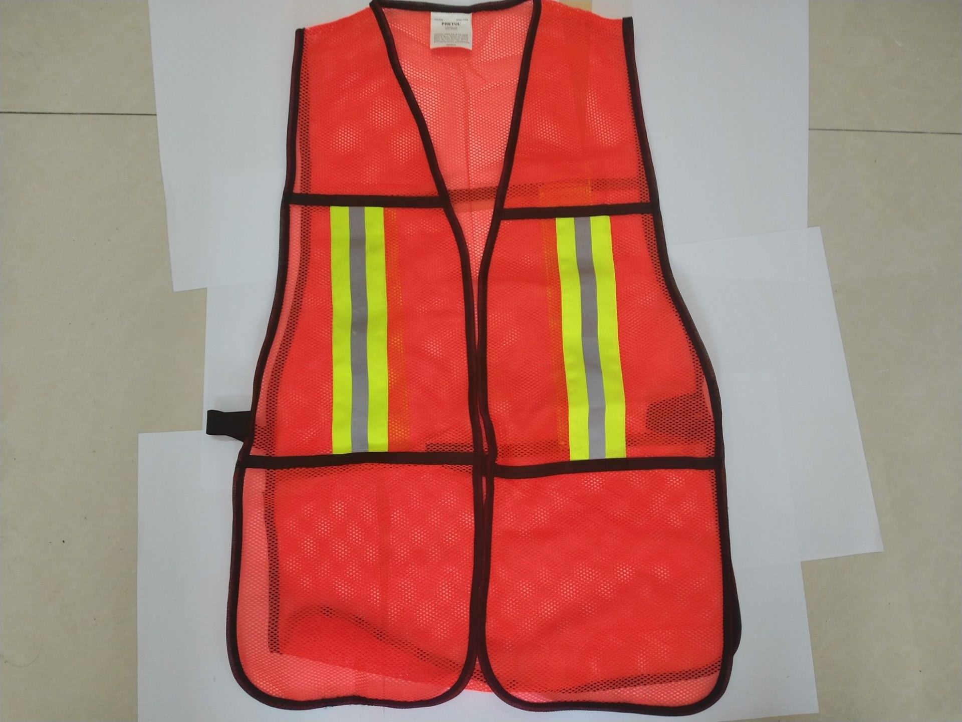 Red Mesh Safety Vest Light Type Mesh Work Vest With Velcro