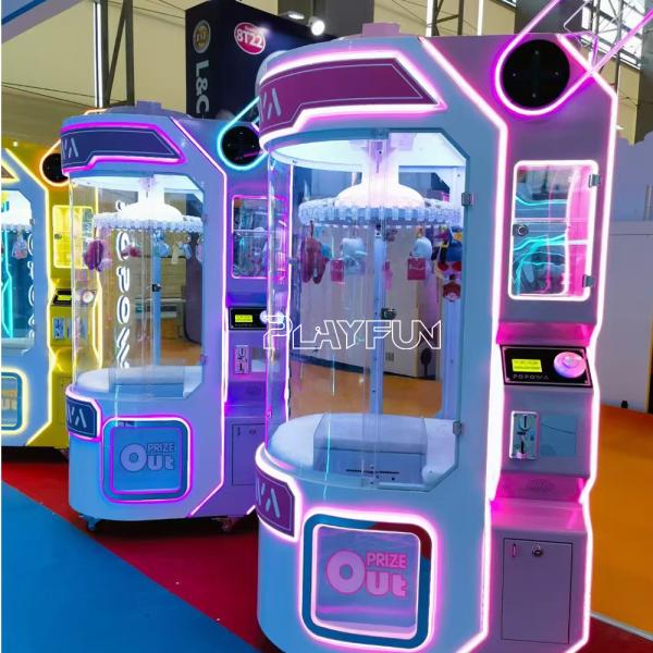 New Coin Operated Clip Prize Gift Game Machine High Quality Pop Storm Rabbit 40 Clips Clamps Game Gift Keychaine Machines